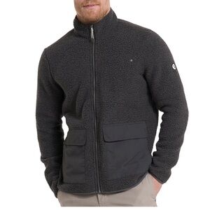 Vuori idylwild full zip charcoal Sherpa fleece jacket